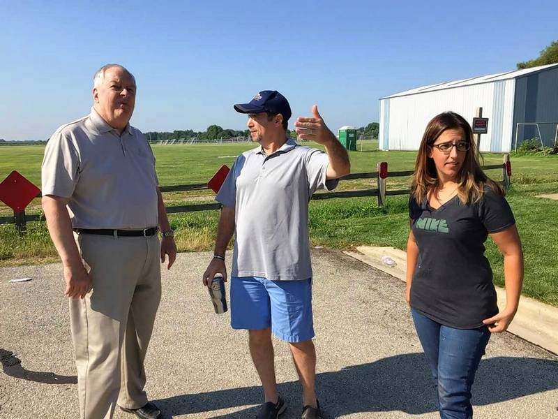 Image Credit/Caption:  "Fred Harms, Jeff Maxick and Beth Quint live in different subdivisions near the site of a proposed development called Polo Club in south Naperville and they all are voicing concerns about the traffic and safety concerns the construction of more than 700 new houses, townhouses and apartments could cause.. (Marie Wilson | Staff Photographer)"